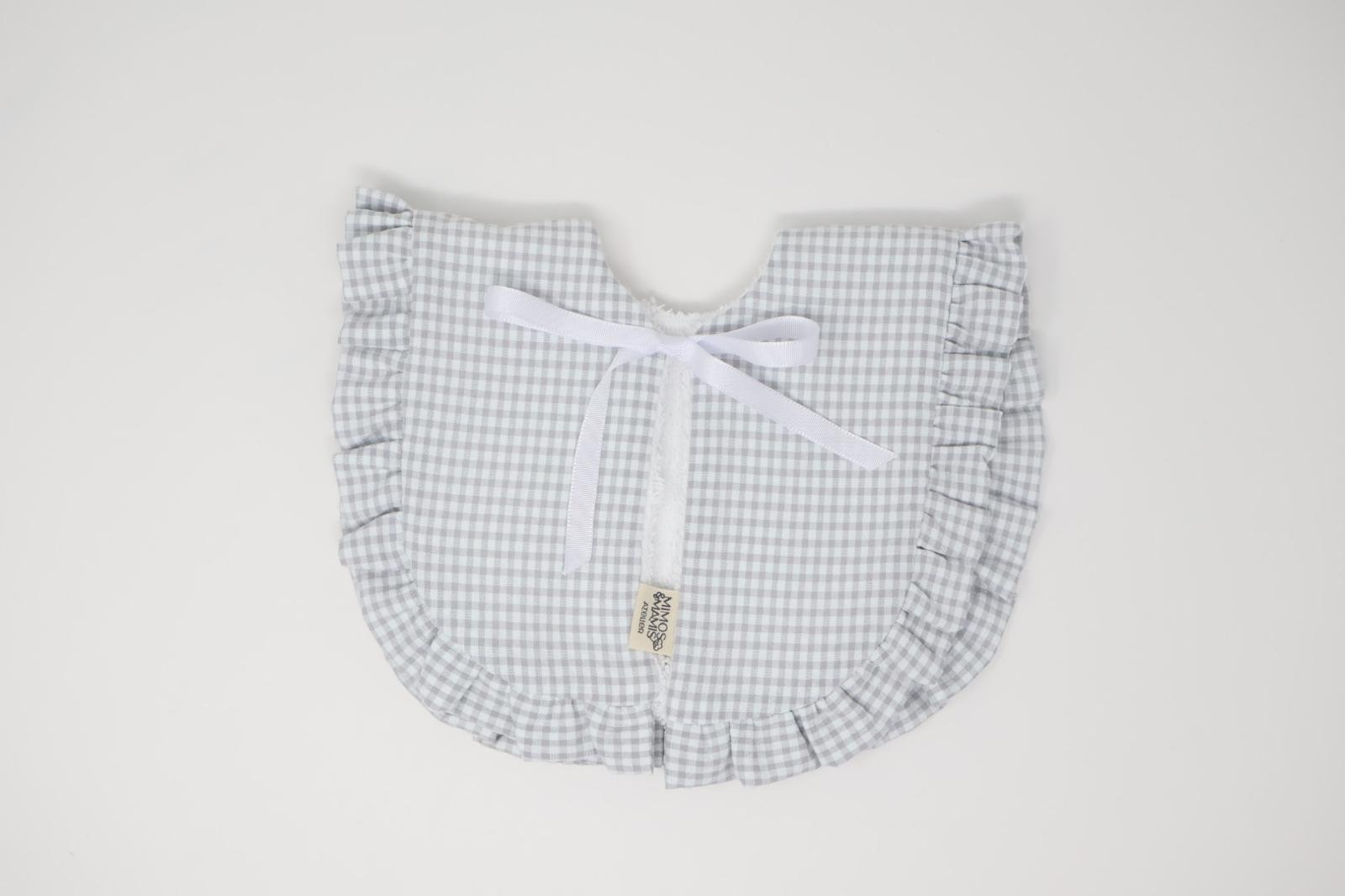 Babero Chip Colección Vichy Gris - Imagen 2